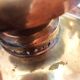 Electrified wall lamp cab lantern brass old engraved glass