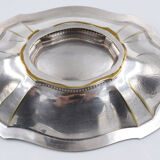 Plat corbeille coupe centre de table en metal argenté Victor Saglier