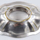 Victor Saglier old flat basket center-of-table table in silver metal