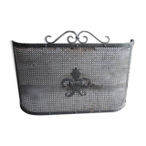 Old fire shield for fireplace fleur de lys