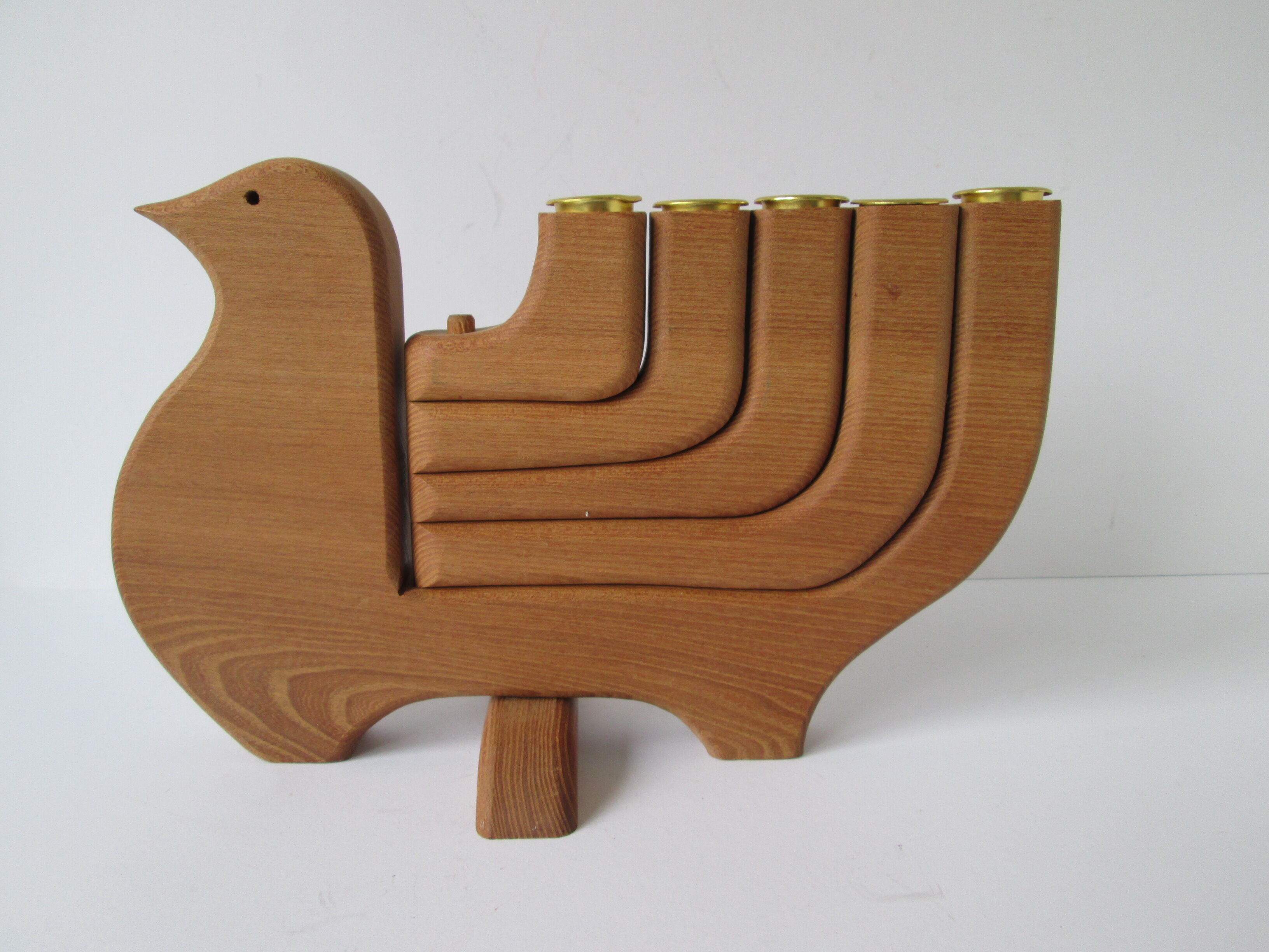 Wooden Swedish design 1970s candle holder (5 candles)  designed by Carl Nelson for Ta i Trä, Uppsala