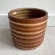 Vintage brown ceramic planter