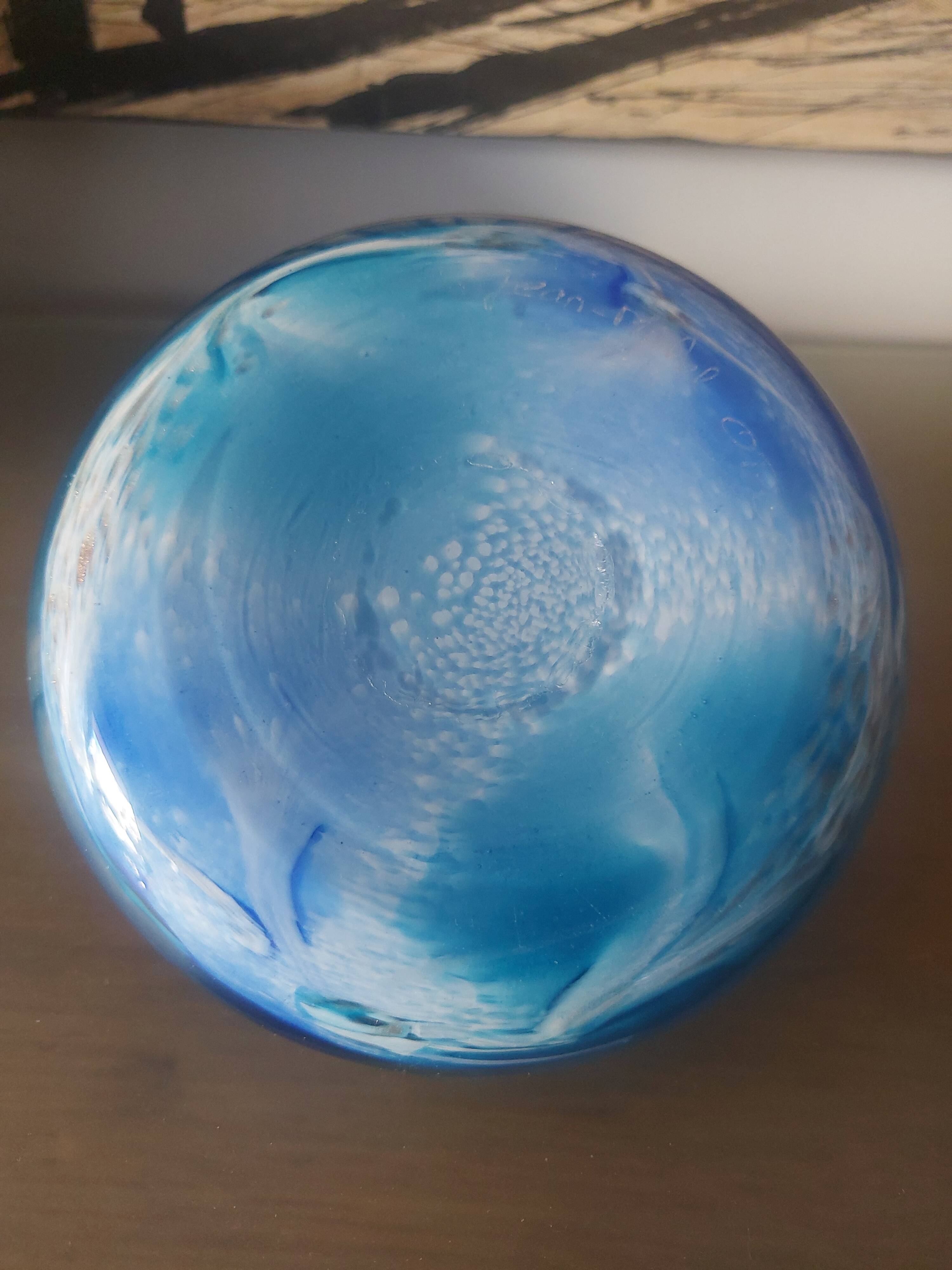 Biot souflé glass vase , Jean Michel Operto