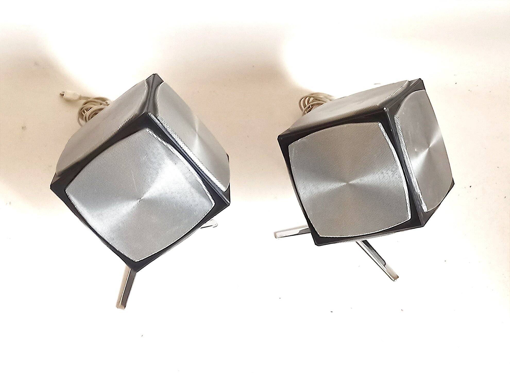 Pair of Jacob Jensen Cube Speakers for Grundig Audiorama 700 70s