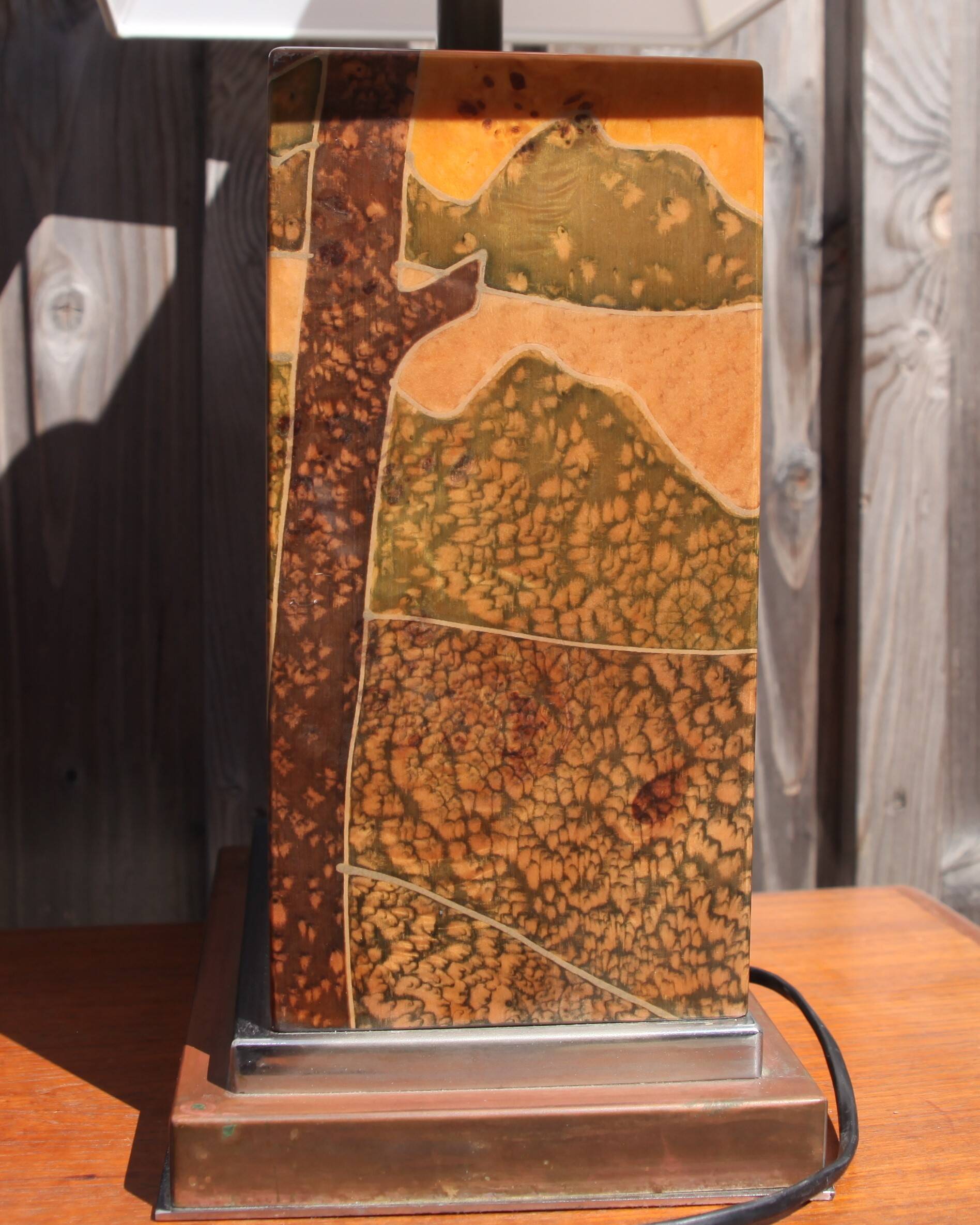 Resin lamp by Jean Claude Mahey