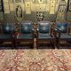 Suite de 4 fauteuils de style Syrien