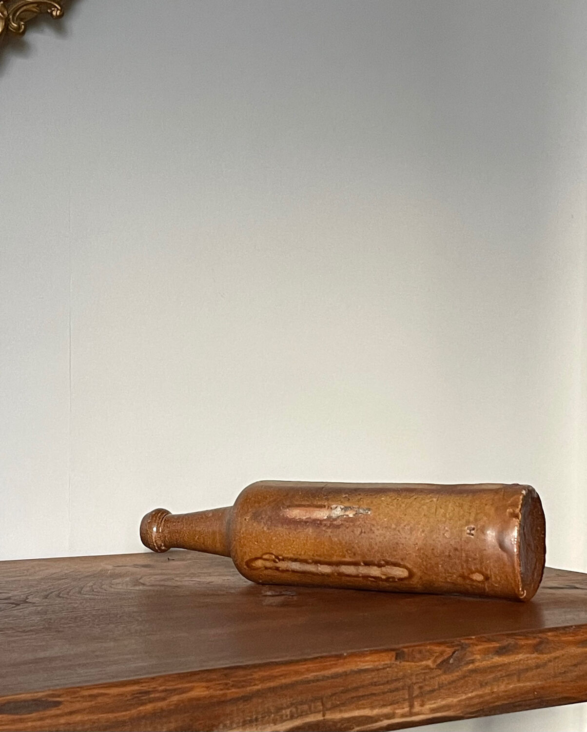 Antique stoneware bottle, 19th century.