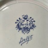 Decorative plate Boch – Delft decor, winter scene (1960s–70s)
