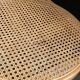Swivel curved wooden desk armchair
