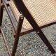 Set of 4 folding chairs wood and canning of the 70s