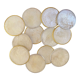 Set of 12 coasters in mother-of-pearl and gilded metal