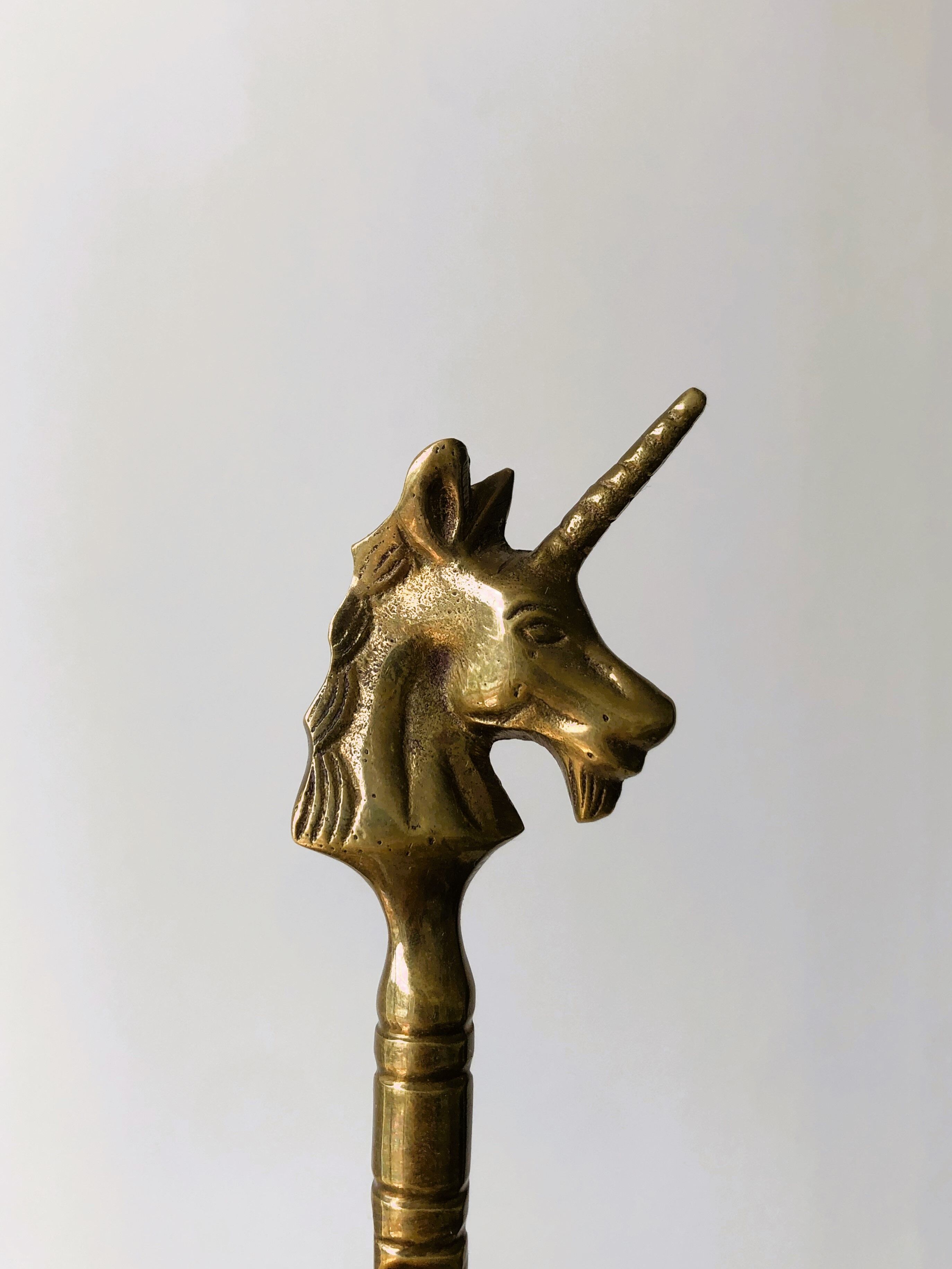 Chausse-pied cheval laiton ancien