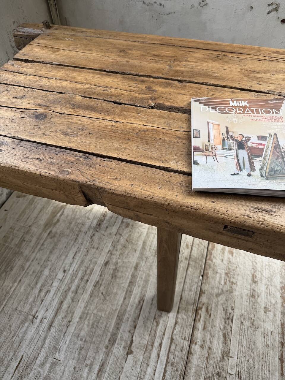 Brutalist popular art table XXL 3.5m/4m pine and oak