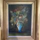 F. Domínguez, floral bodegones, 1945, oil on cardboard box, game of 2