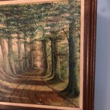 Rural landscape oil painting