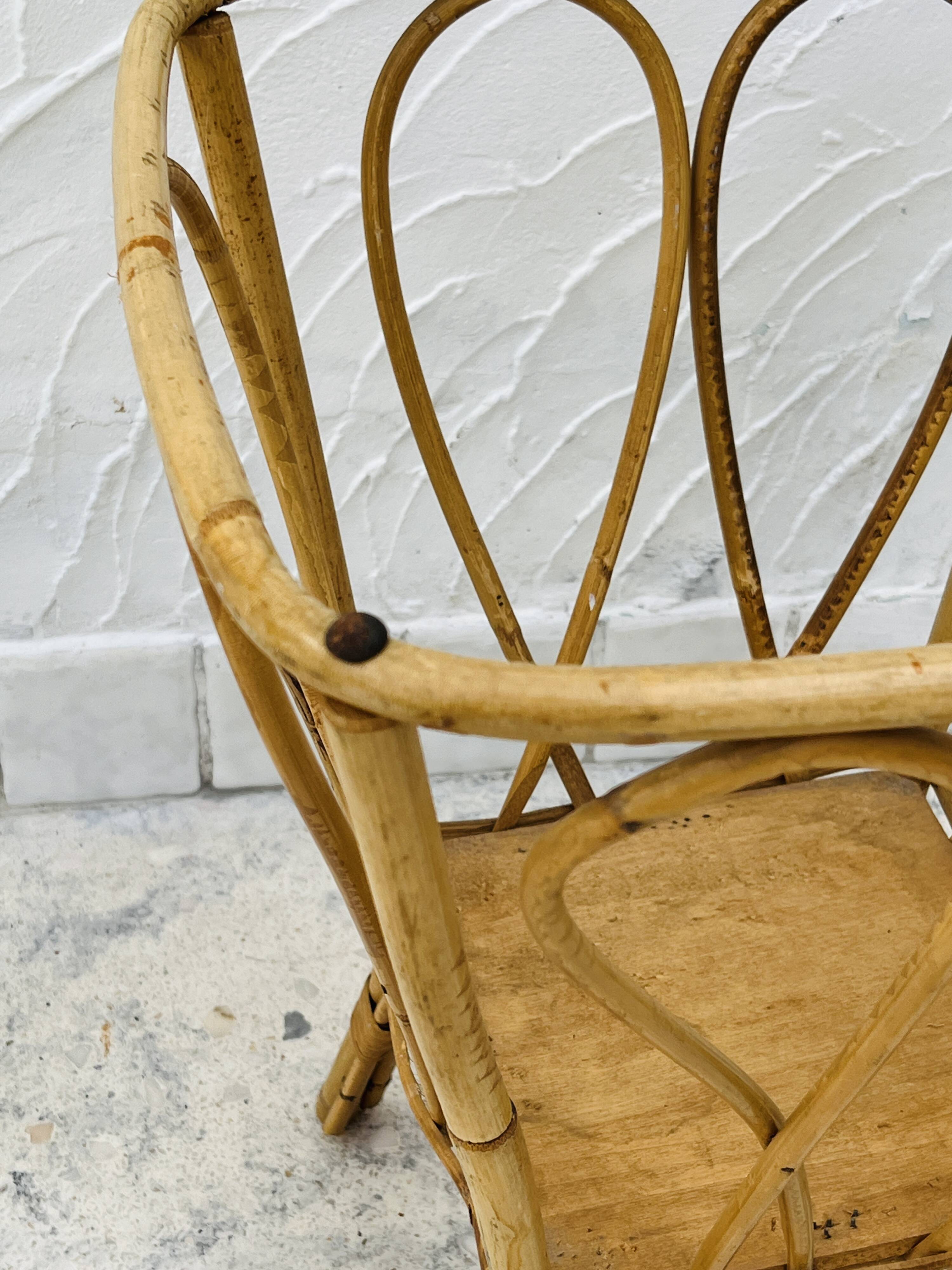 Vintage bamboo plant stand