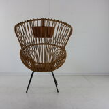 Fauteuil en rotin design hollandais pour Rohé Noordwolde Holland