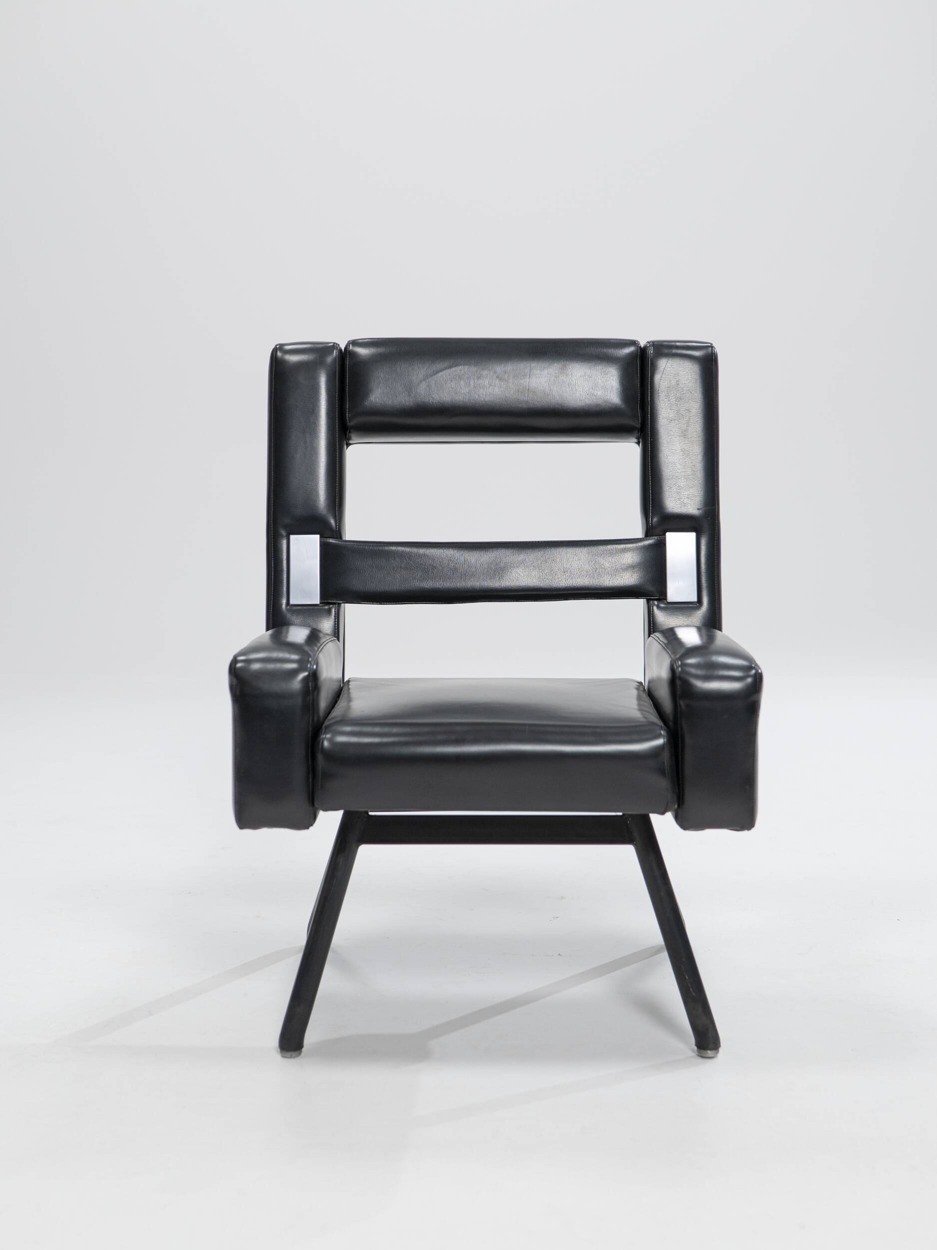 Leatherette Armchair Prototype, Italy, 1980s