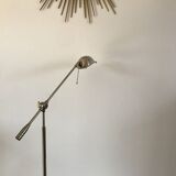 Lampadaire en alu brossé pivotant années 70
