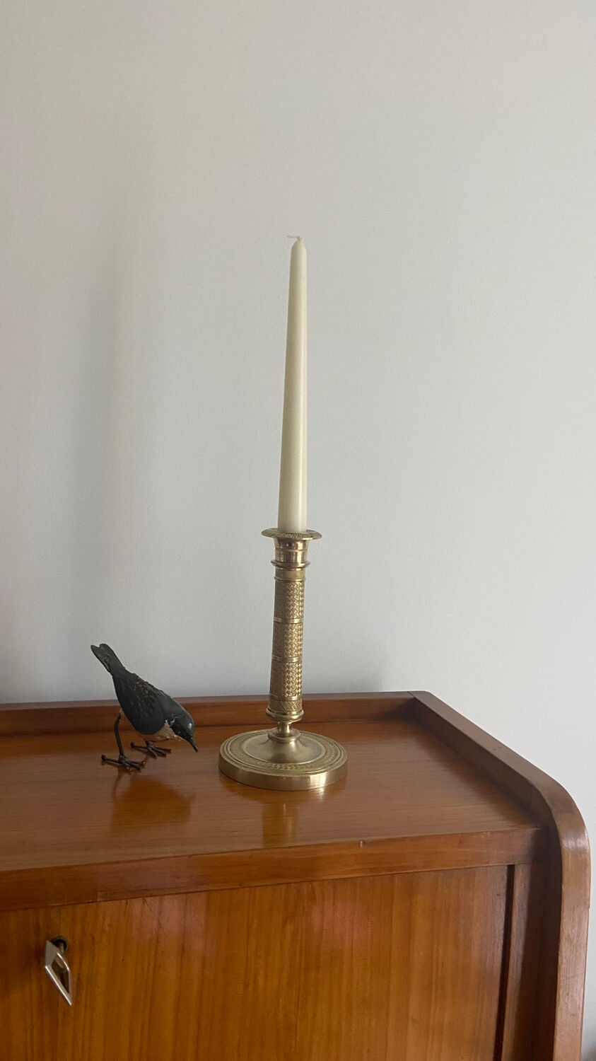 Bronze candle holder XIXth