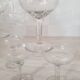Champagne glasses in blown glass and chiseled decoration
