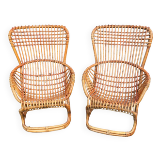 Pair of Tito agnoli armchairs