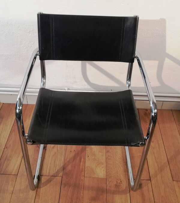 fauteuil En cuir noir