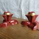 burgundy and gold candle holders