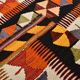 5x10 Pumpkin Orange & Red Kilim Rug, Vintage Turkish Kilim Rug, 143x313