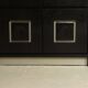 Brutalist Cabinet with Graphic Patterned Doors Belgium 1970s