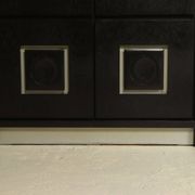 Brutalist Cabinet with Graphic Patterned Doors Belgium 1970s