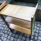 Vintage metal and pine bookcase shelf Prisunic circa 1960