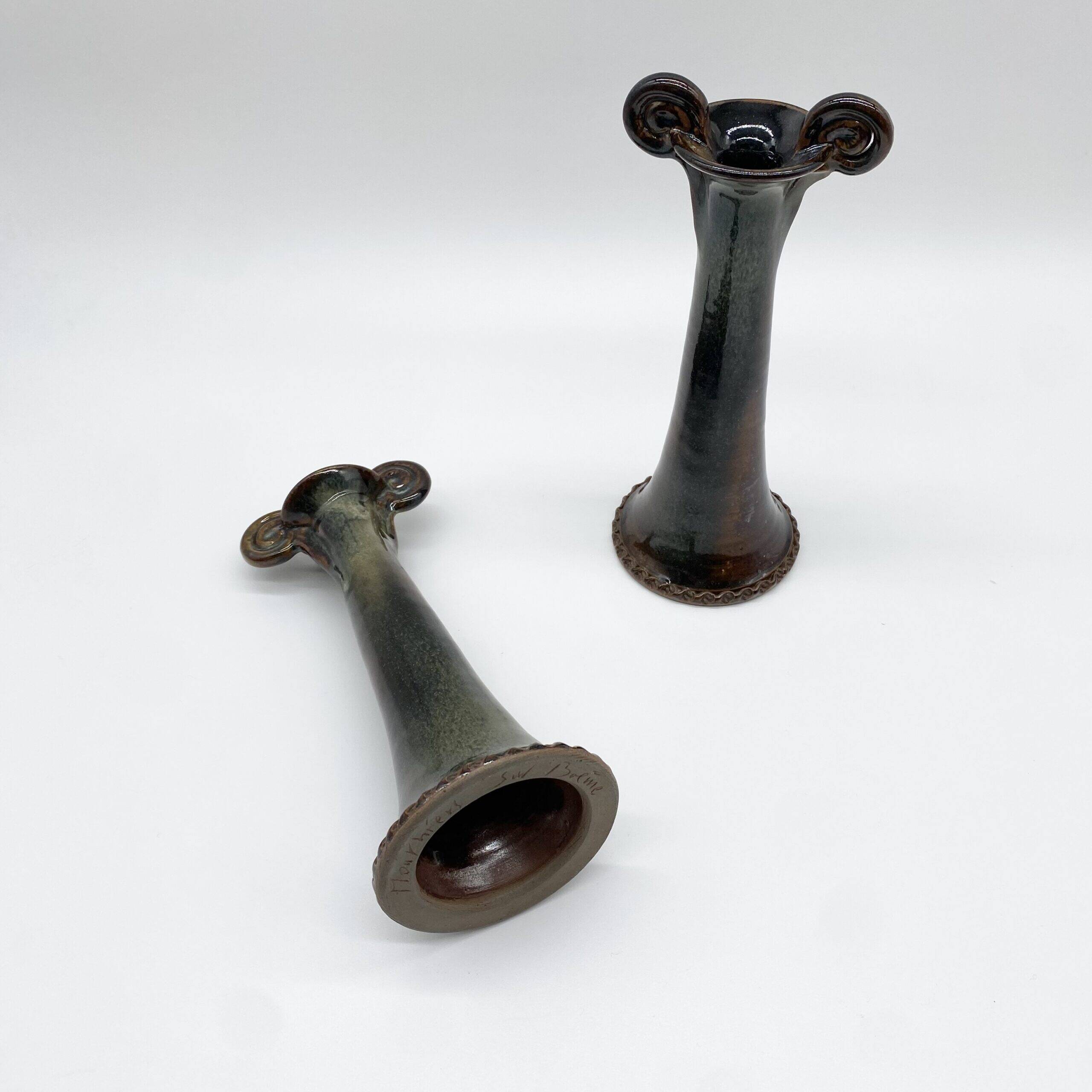 Pair of ceramic candlesticks – "Mouthiers-sur-Boëme", 1960s