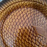 Sarreguemines service of 12 faience fish plates