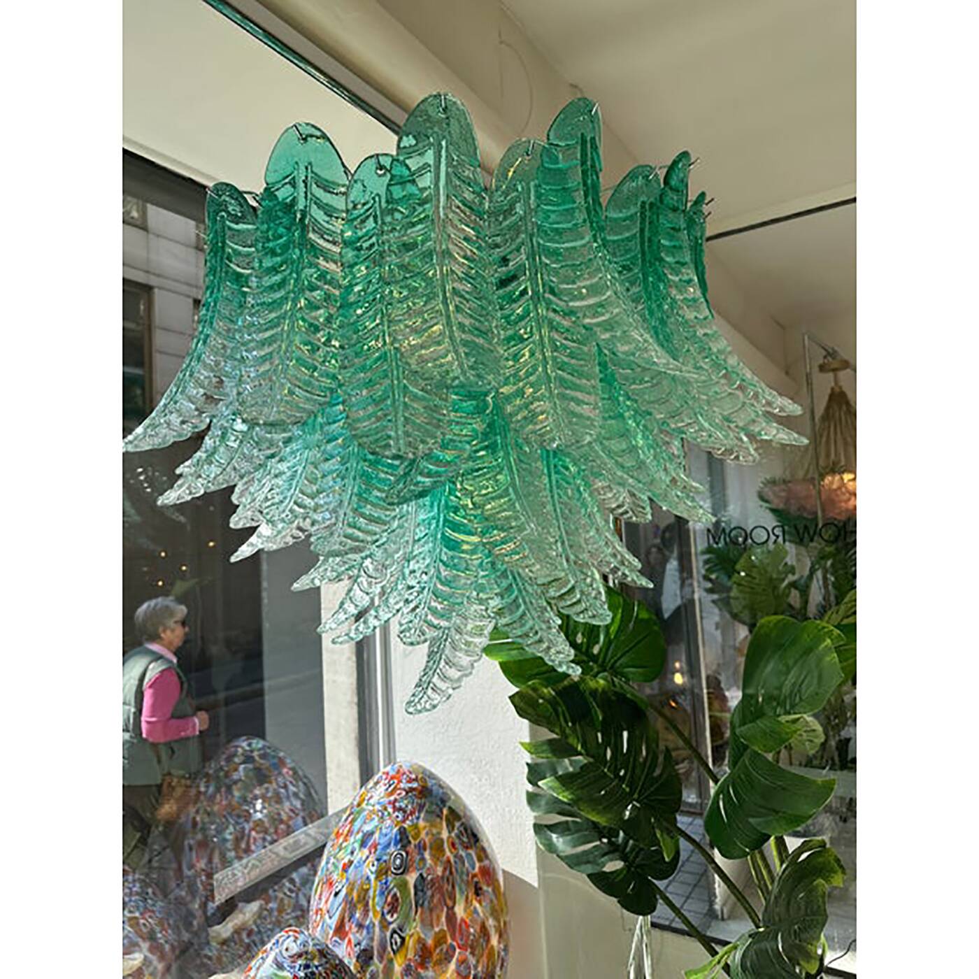 Contemporary Scenographic Green “Felci” Chandelier