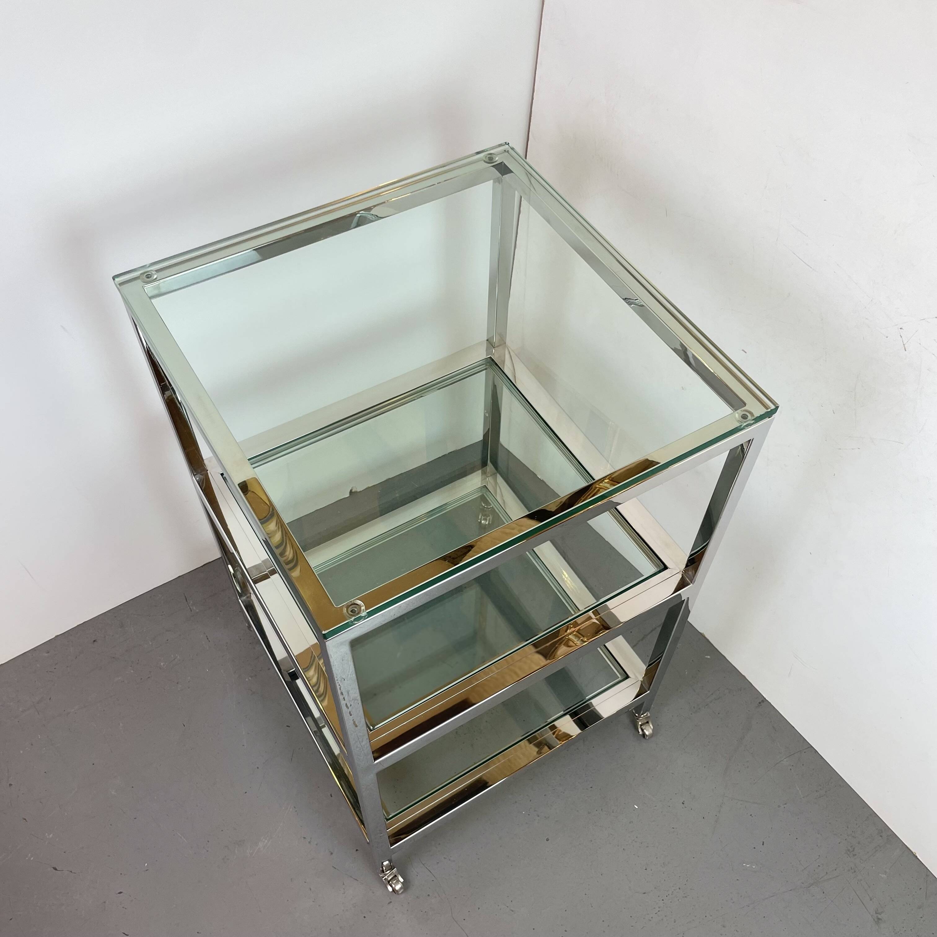 Side Table by Belgo Chrom Belgium, 1980s