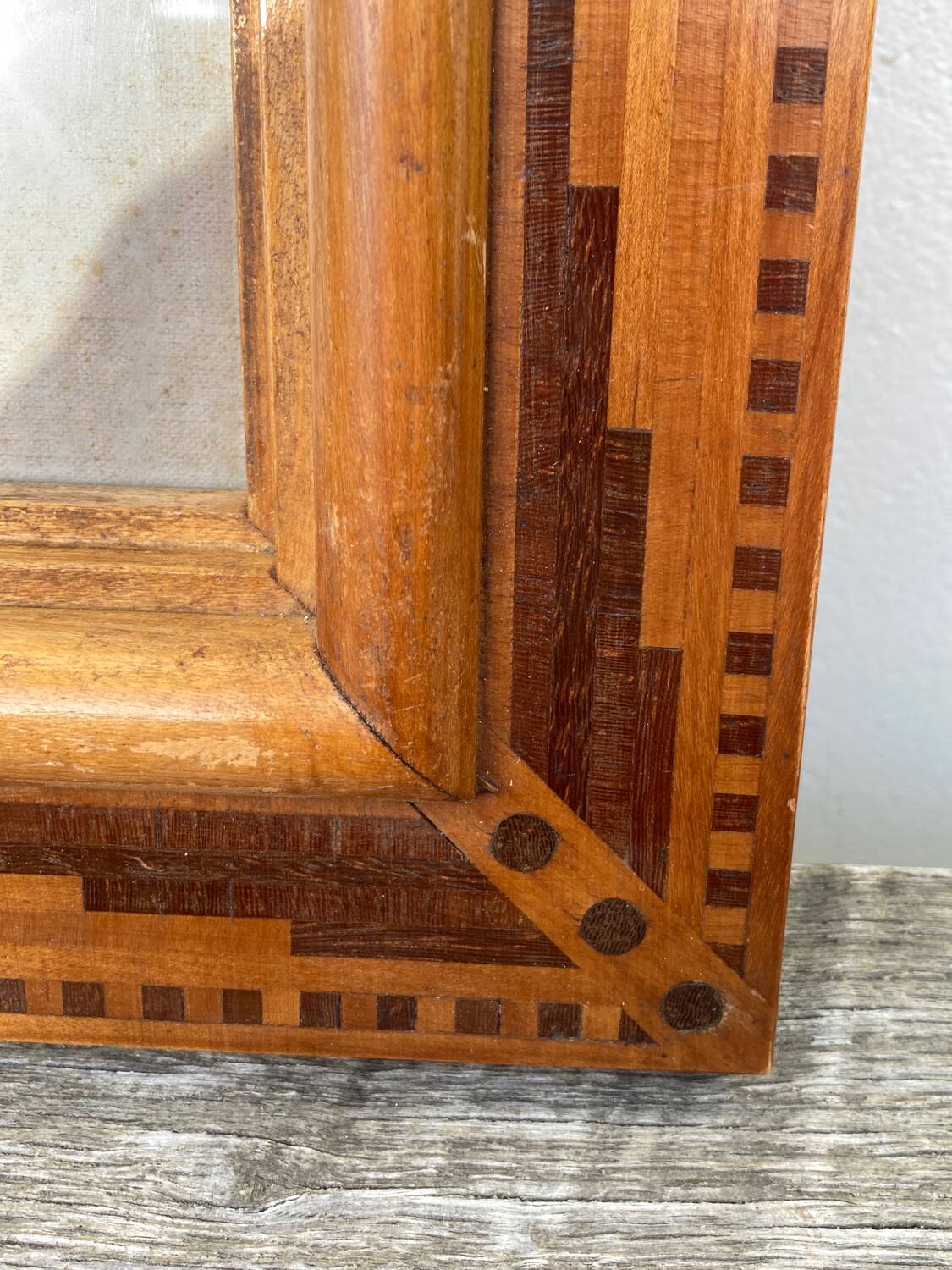 Marquetry wooden frame 30x36