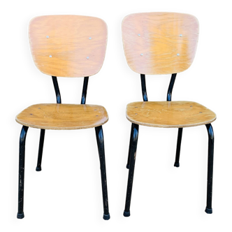 Pair of school chairs