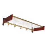 Portemanteau avec étagère façon porte bagage de train l=62cm