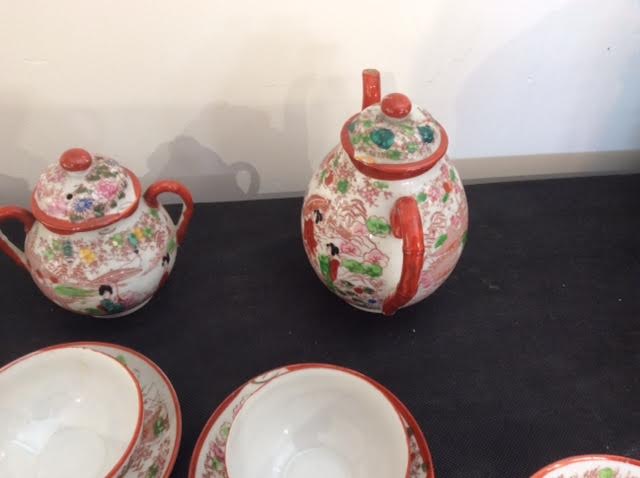 Japanese porcelain tea set