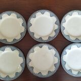 12 flat plates iron earth Salins, model Céline