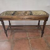 Old walnut piano bench