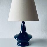 Lampe en céramique bleue nuit