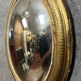 Louis XVI style giltwood oval witch's mirror circa 1850