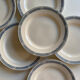 Lot de 6 assiettes plates en terre de fer
