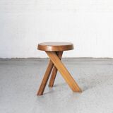 Elm wood stool 'S31' by Pierre Chapo, France, 1974