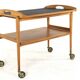 mid century modern wooden Trolley with removable tray