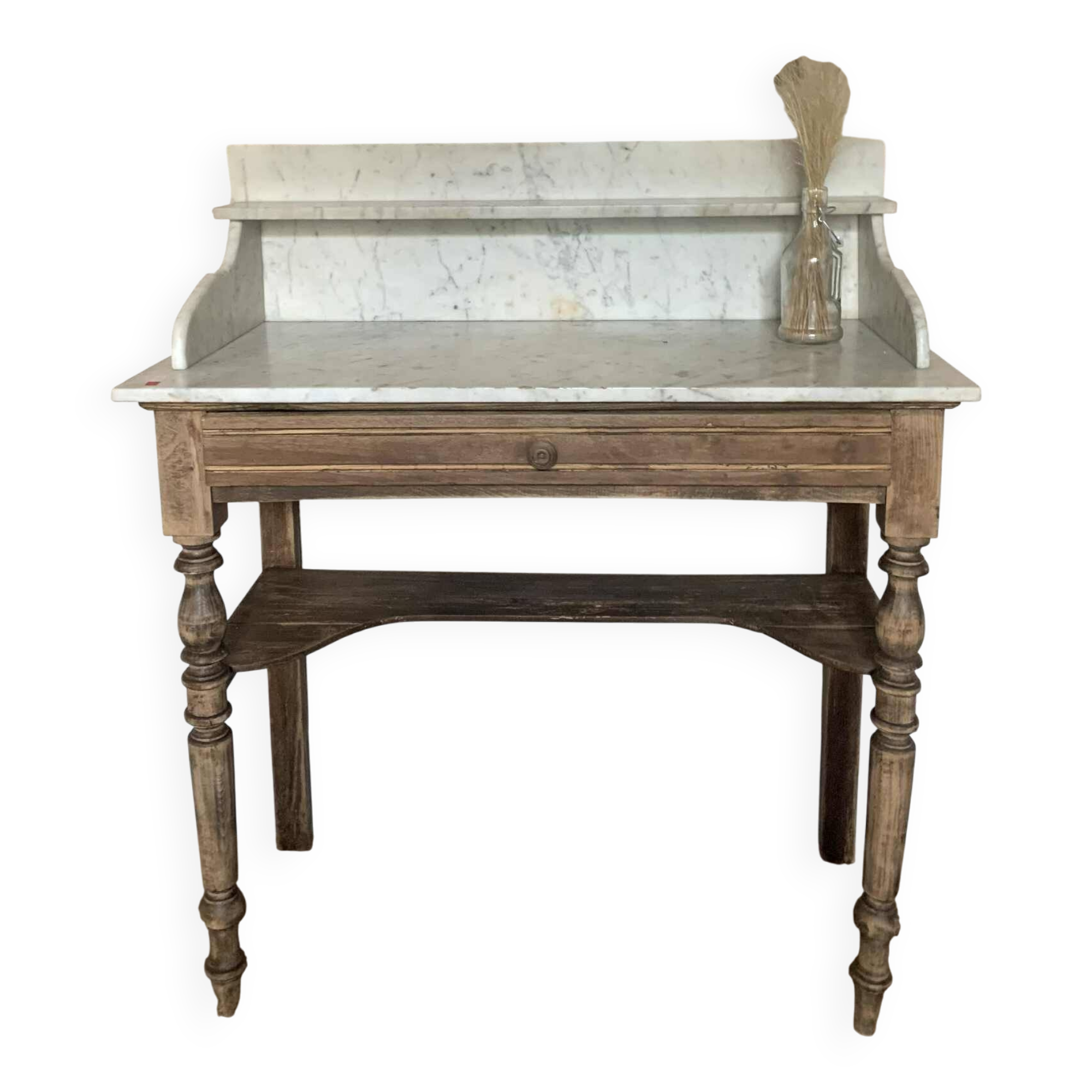 Antique dressing table with white marble top