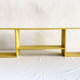 Sixties wooden wall shelf with 3 compartments