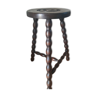 Tripod stool with reel foot
